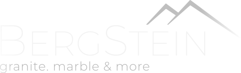 Transparent logo of Bergstein which is to be applied on dark background.